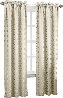 Sun Zero - Dion SINGLE Rod-Pocket Thermal Blackout Curtain Ivory 40'' x 84''-image