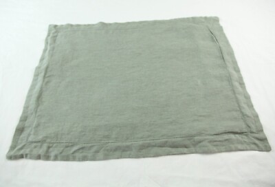 One Pottery Barn Linen Standard Pillowcase Loden? Slate Grey Green-image
