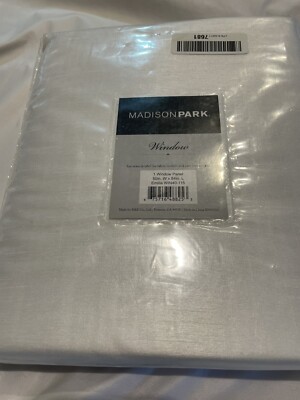 Madison Park Window Panel 1 Emilia White 84”x 50” DIY Twist Tab Top NIP EZ Insta-image