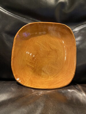 R Wood Studio Pottery 2001 Square Salad Plate-image