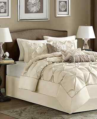 Madison Park Laurel 7-PC Wilma California King Comforter Set, Ivory, KING-image