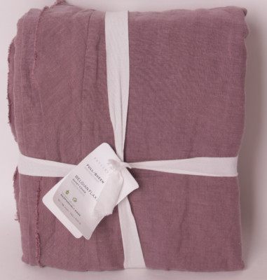 Pottery Barn Belgian Linen Double Flange FQ full queen duvet cover, fig (2022)-image