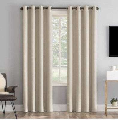 Sun Zero Panel Curtain Stone Grommet 50in x 63in-image