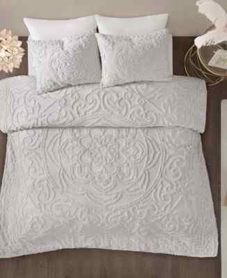 Madison Park  Laetitia Medallion Full/Queen Duvet Cover Set Gray-image