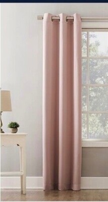 ONE SINGLE Sun Zero Greenwich Grommet BLUSH PINK Curtain Panel 40