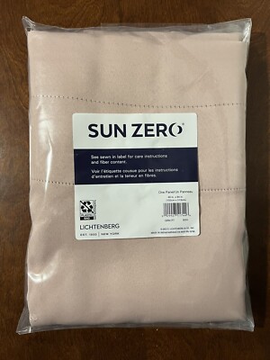 Sun Zero Blackout Kenneth Energy Saving Rod Pocket Curtain Panel - Blush-image