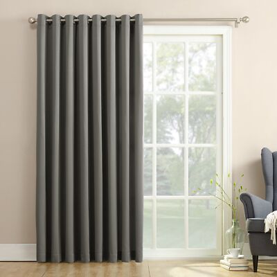 Sun Zero Barrow Energy Efficient Grommet Sliding Patio Door Curtain Panel 100