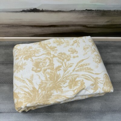 Pottery Barn Sorrel Toile Duvet Cover King/Cal. King Harvest Gold Red Mark Read-image