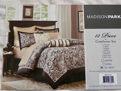 California King Comforter, Two 25-Inch Square Pillow Shams, Excellent Condition!-image