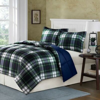 Madison Park Essentials Queen 3M Scotchgard Down Comforter Set Navy-image