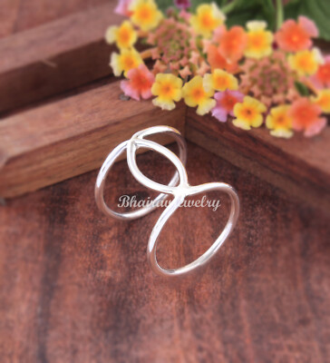 925 Sterling Silver Handmade DIP PIP Splint Mallet Ring Jewelry All Size 3-14-image