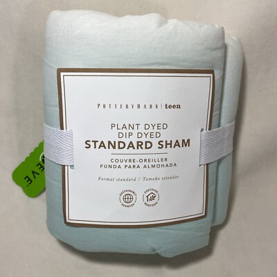 Pottery Barn Teen Plant Dyed Dip-Dye Ombre Standard Sham ~ Aloe Green (1 Sham)-image