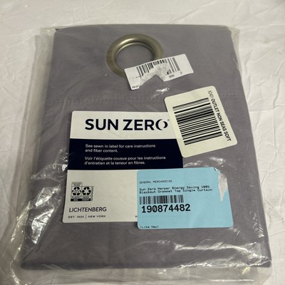 Sun Zero Lichtenberg Drapery Curtain Panel Light Grey 40x54-image