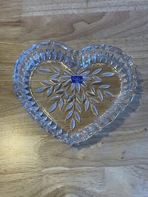 Vintage Studio Nova Heart Shaped Glass Serving Tray #209-image