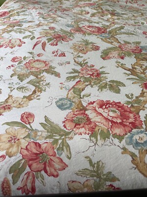 Pottery Barn Duvet Cover Katherine Botanical King Peony Cotton Floral-image