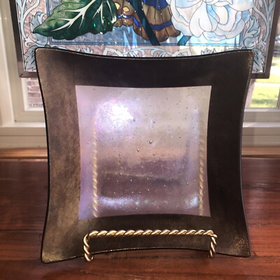 Kurt McVay Studio Fused Metallic Art Glass 8x8