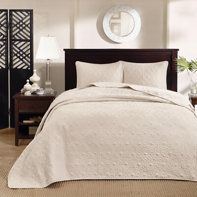 Madison Park Quebec Quilt Set Cotton Lightweight Twin XL(68