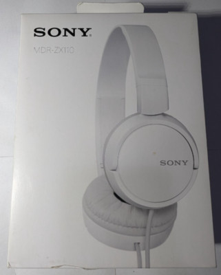 Sony ZX Series Wired On-Ear Headphones, White MDR-Z X110  ** BRAND NEW **-image
