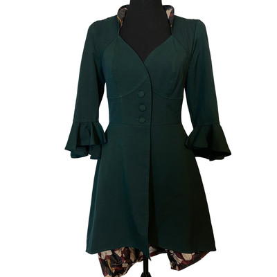 Harry Potter Jacket Medium Steampunk Textbook Corset Trench Bell Sleeve Dip Hem-image