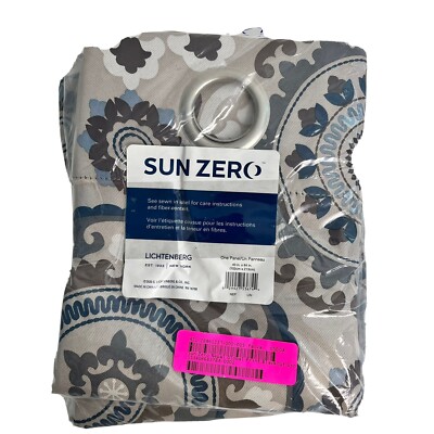 Sun Zero Nepal Global Print Blackout Grommet Curtain 2 Panels Medallion 40