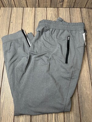 DIP Mens Active Gray Joggers With Zippered Pockets XXL-image