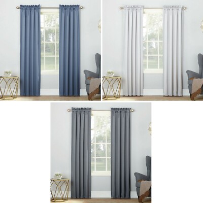 Sun Zero Filmore 2pk Thermal Insulated Curtain Panel 80