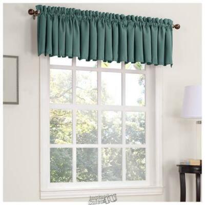 Sun Zero Madison Light Filtering Valance Mineral Teal Aquamarine 54