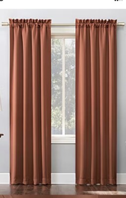 Sun Zero Easton Energy Saving Blackout Rod Pocket Curtain Panel 40
