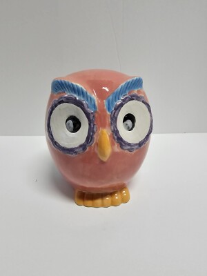 Studio Art Pottery Owl Bank Vintage-image