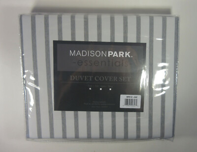 Madison Park Essentials Twin Duvet Cover Set Machine Washable-image