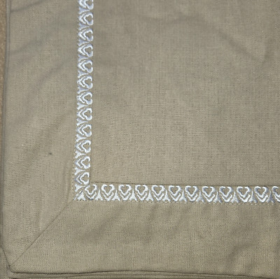 2 Madison Park Signature 26x26 Pillow Euro Shams 100% Cotton Natural Embroider-image