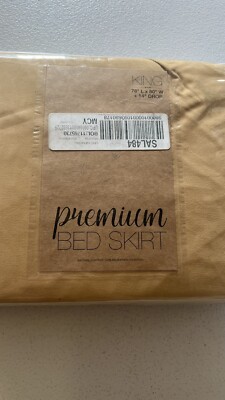 Gold Premium Bed Skirt King Size Microfiber.  14