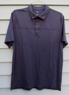 Men's Navy Blue Dip Knit Polo Short Sleeve Shirt Top Sz Large   NWOT-image