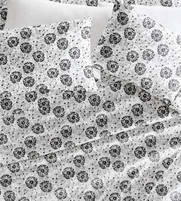 Linen Market 4 Piece Queen Bedding Sheet Set - Gray Floral-image