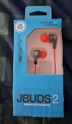 JLAB JBuds 2 Signature Wired Earbuds Custom Fit Comfort Red & Black New-image