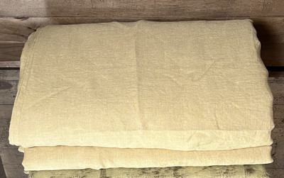 Pottery Barn Belgian Flax Linen Duvet King/Cal KingCover Harvest Gold-image