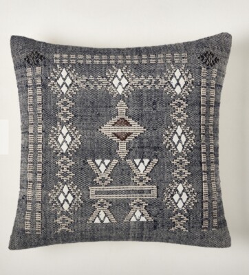 Pottery Barn Elm Street Moroccan Woven Pillow With Down Alternative Boho-image