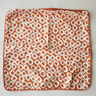 Pottery Barn Abstract Circles Rust Orange 18 inch Square Pillow Cover-image