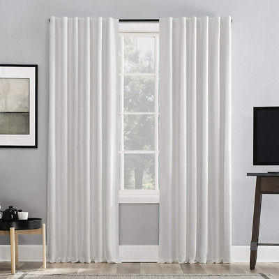 Greyson Faux Dupioni Silk Thermal Extreme Total Blackout Back Tab Curtain Panel,-image