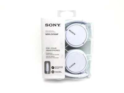 Sony ZX Series Wired On-Ear Headphones with Microphone White MDRZX110AP/W-image