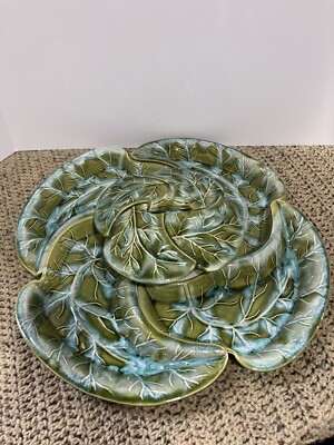 Very Rare Vintage (1960’s?) Nonamax California 6-Pc Serving/Dip Dishes- 18” Diam-image