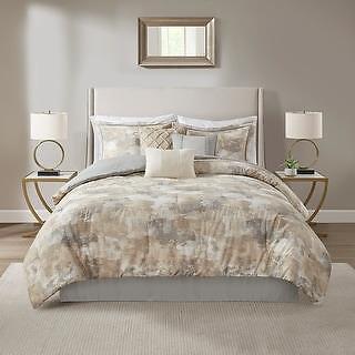 Madison Park Inspire 7 Piece King Textured Cotton Blend Comforter Set-image