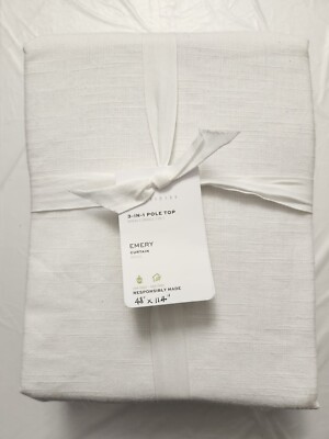 Pottery Barn 3-in-1 Pole Top Custom Emery Linen 1-Curtain 48