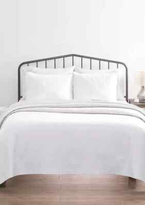 Home Collection Ultra Soft Herring Pattern Quilted Coverlet Sham Set King White-image