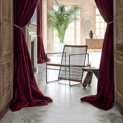 Christmas Velvet Curtains, 108 Inches Long, Red Velvet Drapes with Thermal Insul-image
