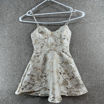 City Studio Juniors Dress Size 6Ivory Floral Fit & Flare Strap Formal Back Zip-image