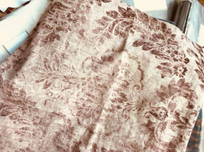 Pottery Barn Ceana Jacquard Pillow Cover Thistle Mauve 22 sq Medallion More+-image