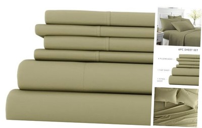  6 Piece Bed Sheet Set, Twin XL Twin XL - 6 Piece Sage-image