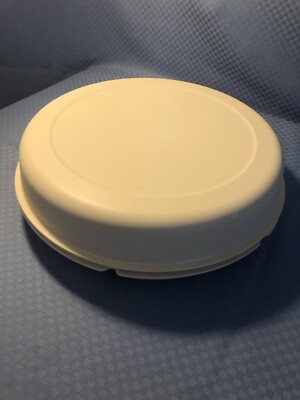 Vtg. Tupperware Divided Serving Tray w/Cover Veggies Snacks Dips Relishes Fruit-image