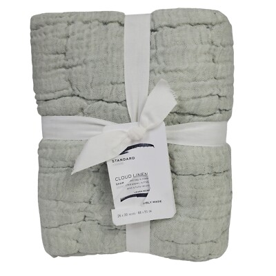 POTTERY BARN CLOUD LINEN/ COTTON EUCALYPTUS STANDARD PILLOW SHAM-image